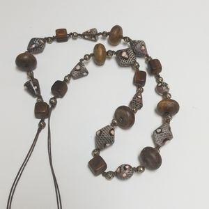 🍒 3 for $15 Wood bead boho necklace